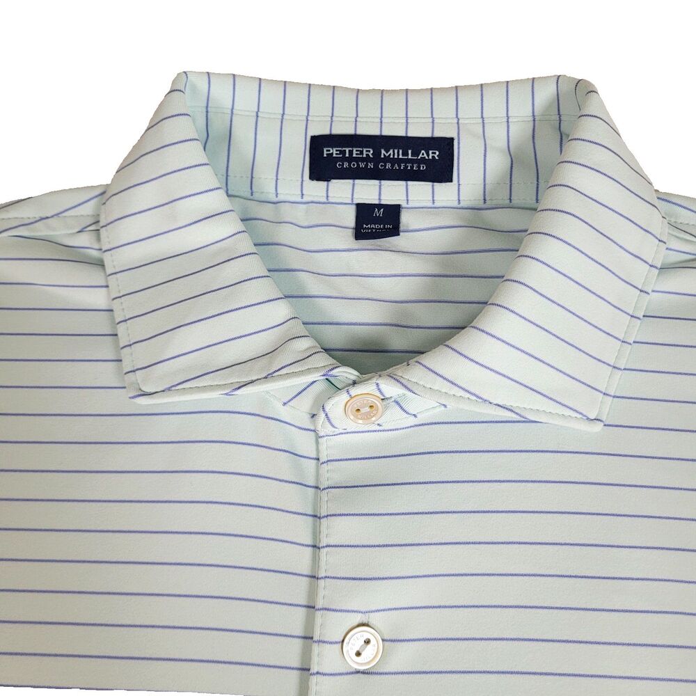 Peter Millar Crown Crafted Pine Tree Golf Country Club FL Stripe Polos Med (2) - Picture 4 of 16